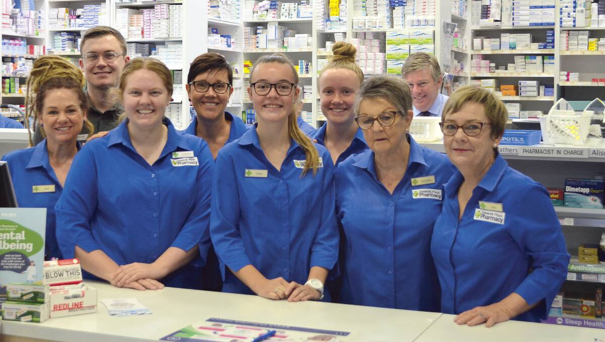 TEAM: Some of the 90-strong team employed at Cessnock Plaza Pharmacy (pictured) and Cessnock Day Night Pharmacy, providing a range of professional services.