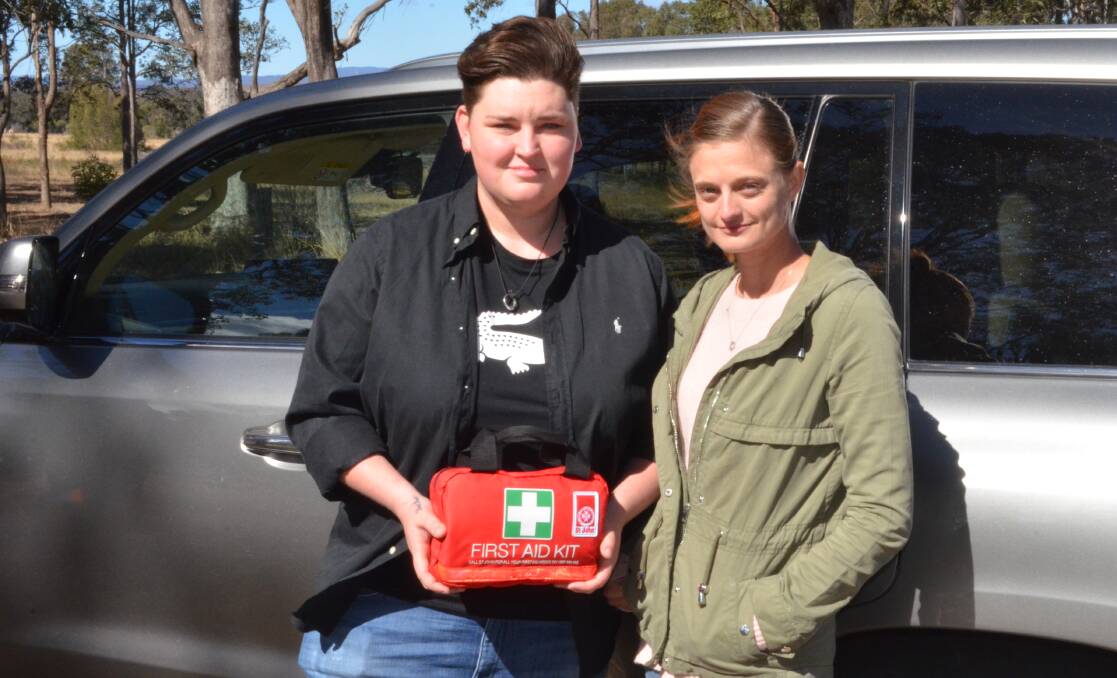 SKILLS: St John Ambulance volunteers Em Worthington and Tamara Hilton say the accident on Palmers Lane highlights the importance of learning first aid.