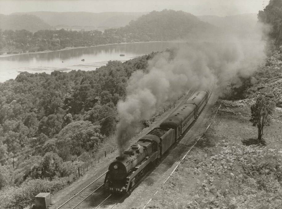 MAGNIFICENT SIGHT: The Cessnock Express barrels along the line. Picture: NSW State Archives and Records