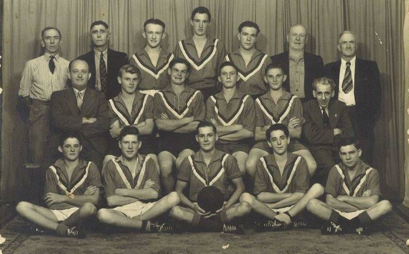 FIRST-CLASS: Kurri Kurri Soccer Club were winners of the Under-16s grand final in 1942, when Goold Park was their home ground. Picture: Cessnock City Library Local Studies Collection