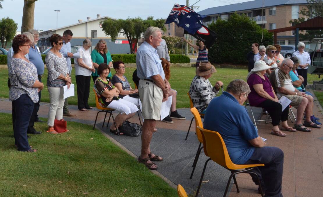 PRAYER SERVICE: A combined church service for Australia Day (as above) will once again be held in the Cessnock TAFE grounds on Saturday.