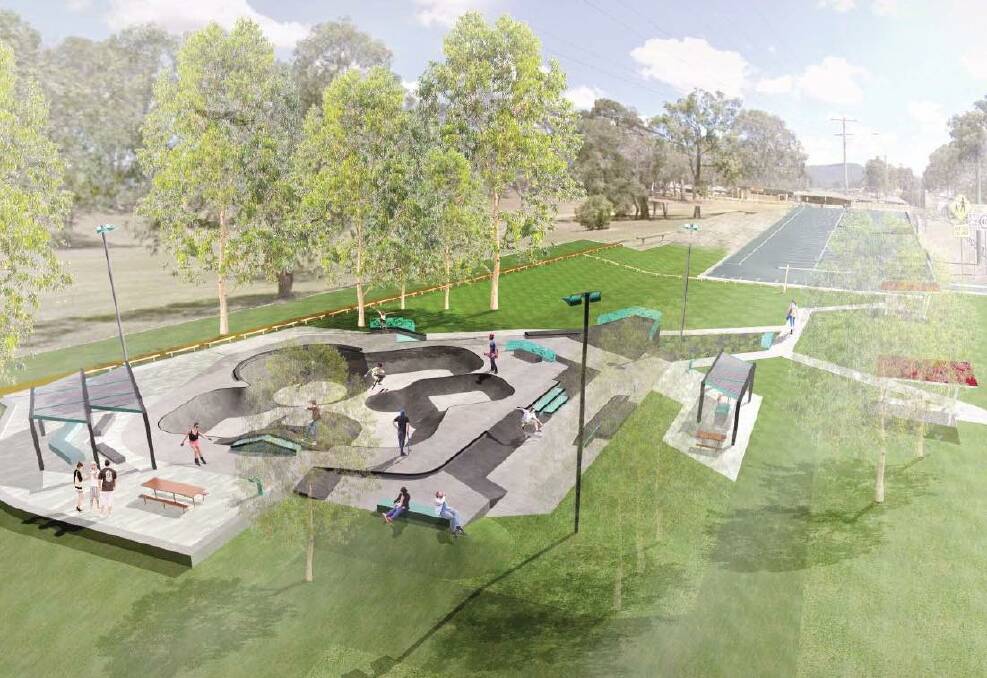 VISION: An artist's impression of the regional skate park on Mount View Road, Cessnock.