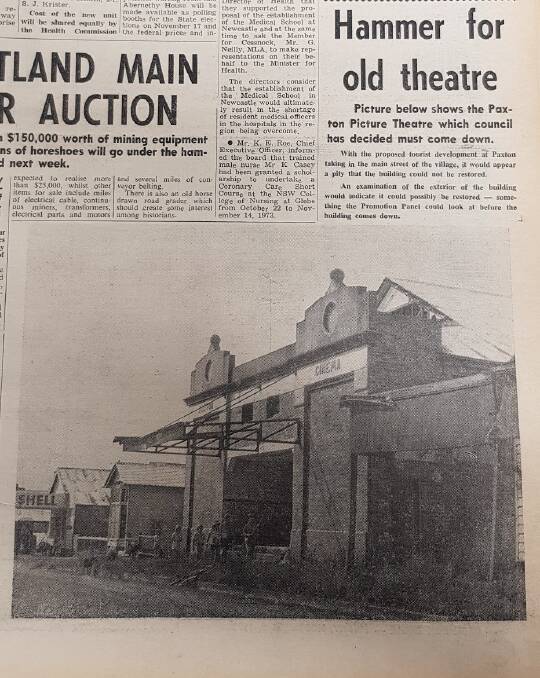 DEMOLISHED: An article in the Cessnock Eagle on November 2, 1973 after council decided the building should be knocked down.
