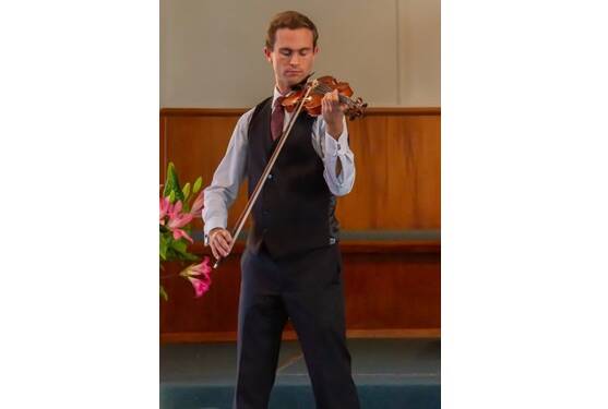 TALENT: Hayden Wiseman will be the solo violinist at Christ Church Mount Vincent on February 16.