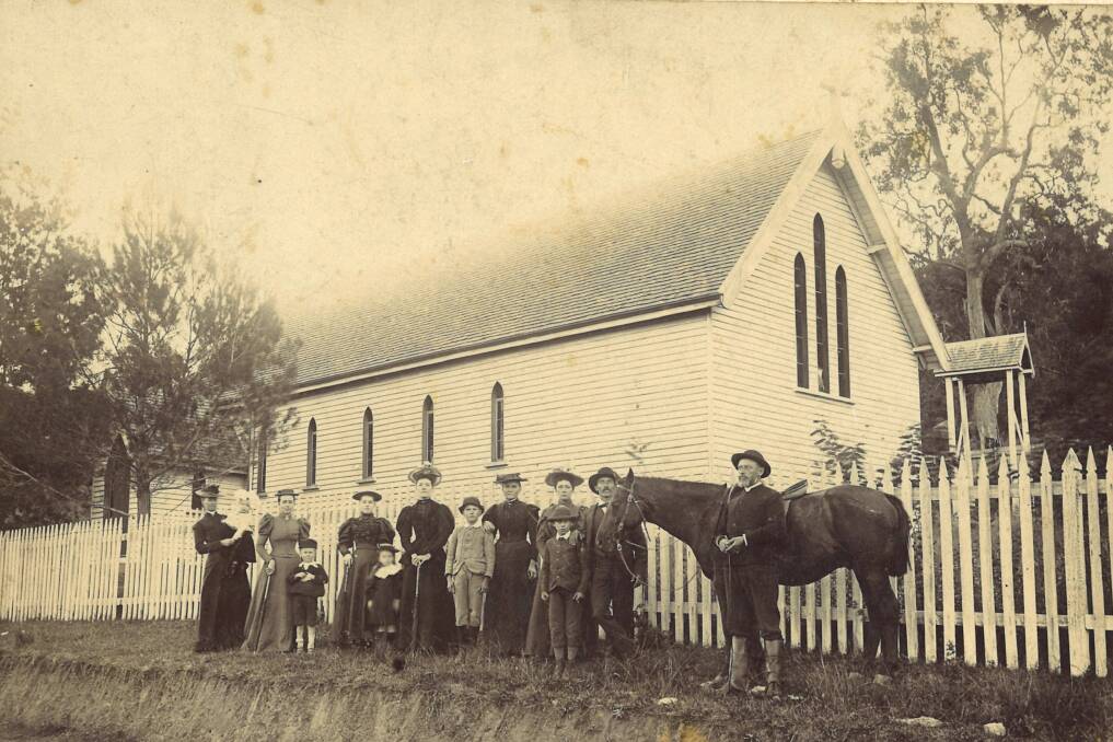 HISTORIC: The Reverend C. Withey and his congregation at St Mark's Laguna. Reverend Withey was Rector of the Church from 1893-1907.