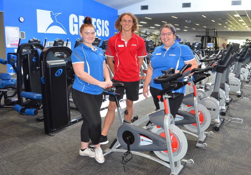 ALL WELCOME: Jess Apthorpe, Ben James and Cat Hart at Genesis Fitness Cessnock. The gym will hold an open day this Saturday.