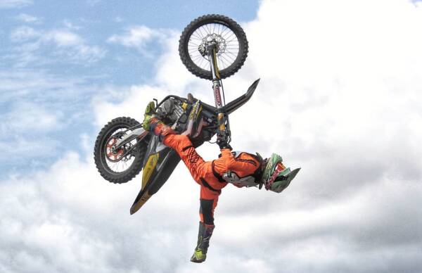 FULL THROTTLE: Aussie FMX motocross displays will be among the highlights at the Bar and BBQ Festival at Dalwood Estate in January.