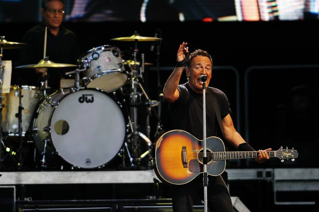 The Boss: Bruce Springsteen playing at Hope Estate in 2014. Picture: Max Mason-Hubers 