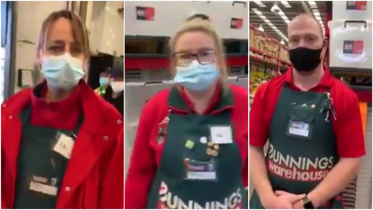 These brave Bunnings staff members came face to face with a woman later dubbed a "Karen".