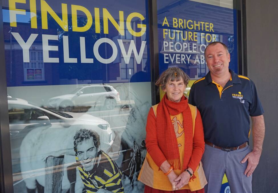 DRIVEN: Finding Yellow CEO Andrew Warren and proud volunteer Taffy Fox work collaboratively to help guide individuals to live independent and rewarding lives.