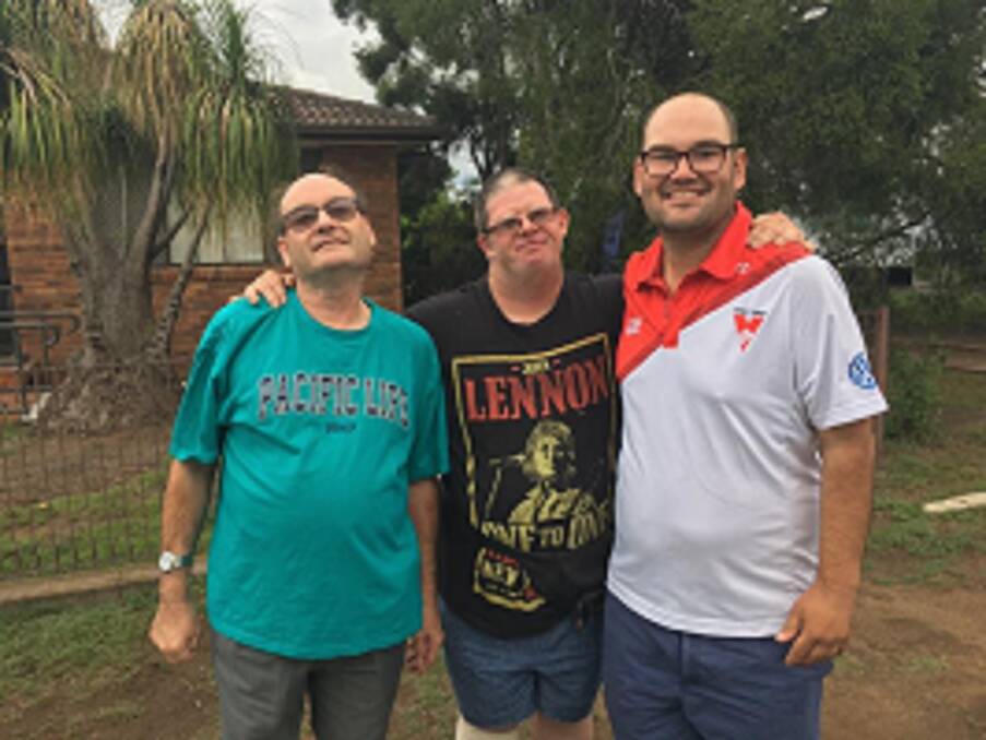 GREAT MATES: Finding Yellow clients Stephen, Shannon and Tim are enjoying being able to have a place to call their own.
