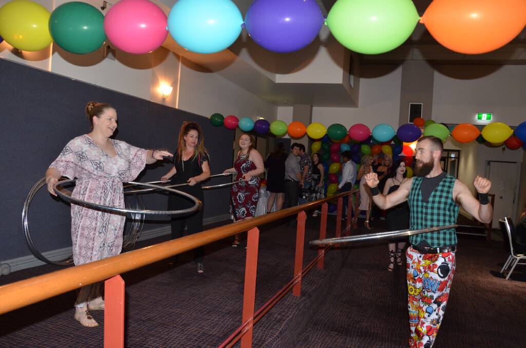HOOPLA: Circus Avalon provided interactive entertainment at the 2017 Cessnock Customer Service Awards. Picture: Krystal Sellars