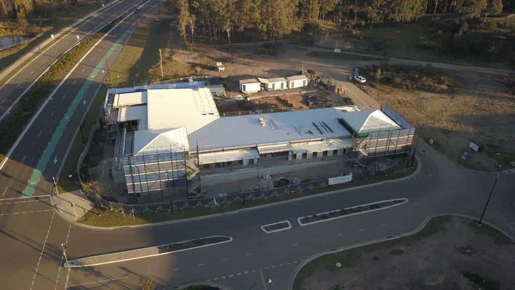 An aerial view of the Huntlee Tavern development, which is expected to be open by early November. Picture: supplied
