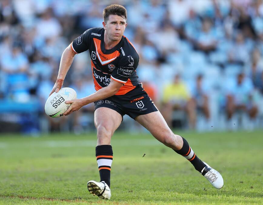 OPPORTUNITY: Scone product Jock Madden will play halfback again for Wests Tigers against the Newcastle Knights, his junior club, at Campbeltown Sports Stadium on Sunday. Picture: Getty Images