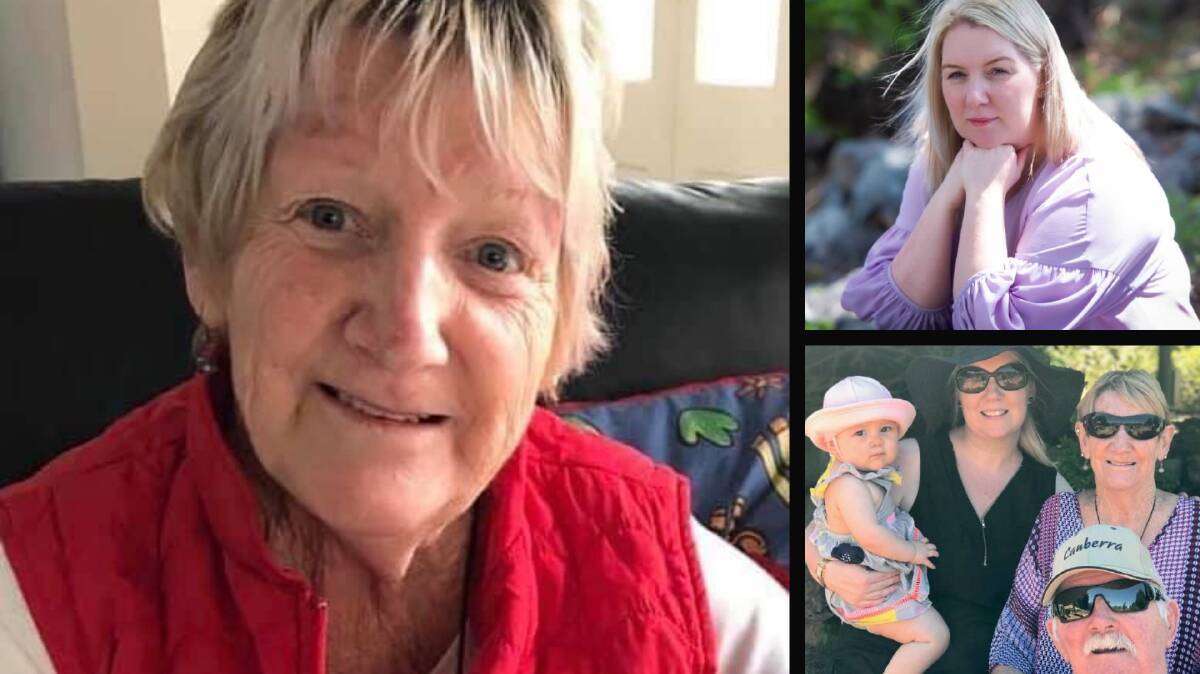 Dawn Trivett' (main photo), her daughter Hayley Olivares (right, phot Karleen Minney) and (bottom right) : Dawn with her husband Rodney, Hayley and granddaughter Saraya. Photo: Supplied