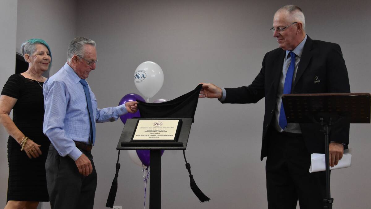 HUB: Northern Coalfields Community Care Association executive director Ted Jackson and Cessnock mayor Bob Pynsent open the new centre.