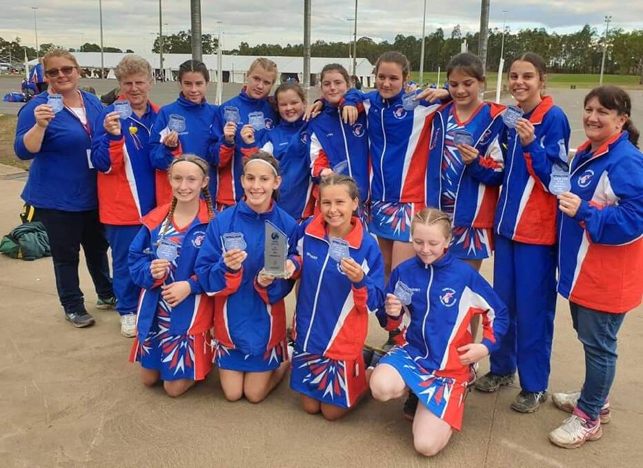 TEAM: Kurri Kurri's under 13s side finished equal first in division four at the Junior State Netball Titles but were second on a countback. Picture: Supplied