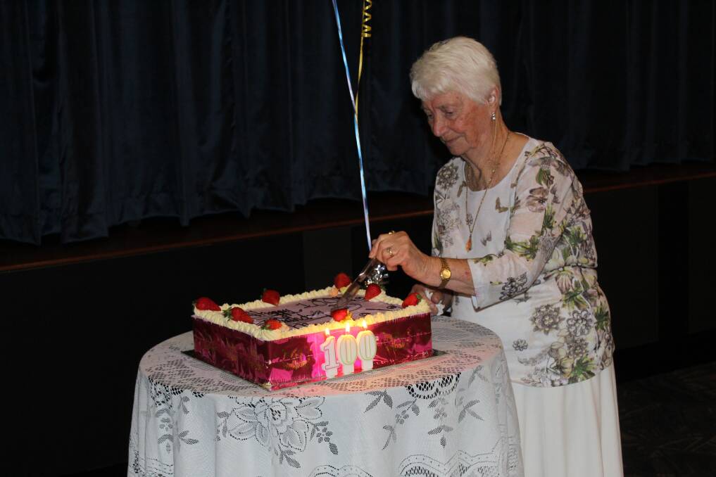 Mary Buchanan at her 100th birthday party on Sunday.