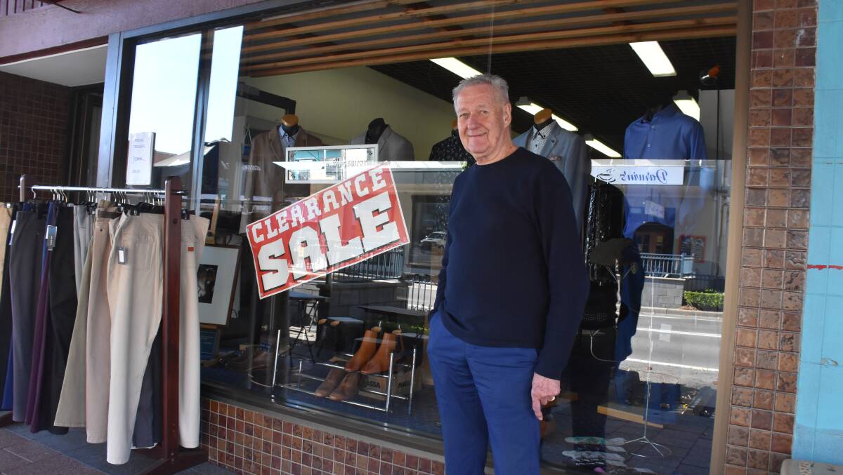 FINISHING UP: Les Beveridge will close Beveridge's Menswear & Formal Hire after almost 43 years.