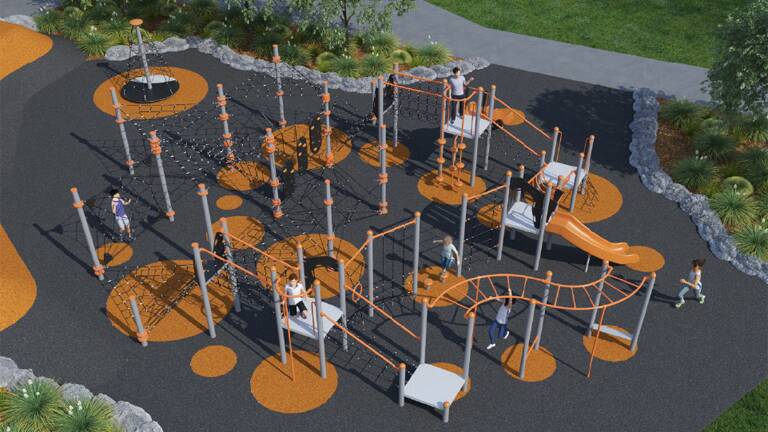 IDEAS: What a community play space could look like in Cessnock CBD.