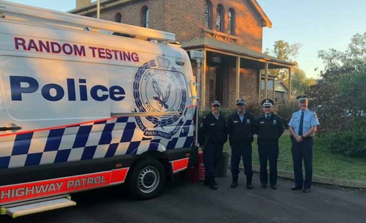 ON THE JOB: Hunter Valley Police during Operation Blitz in Branxton last Thursday. Picture: NSW Police