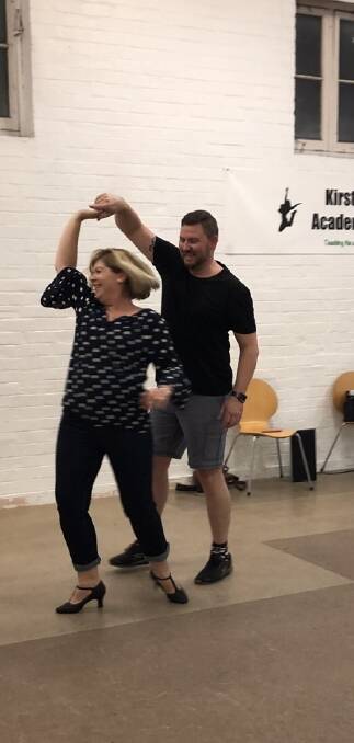 TWIRL: Tara Naysmith with dance partner Scott Gunther from Kirsty Gunther Academy of Dance. Her genre is cabaret. Pictures: supplied