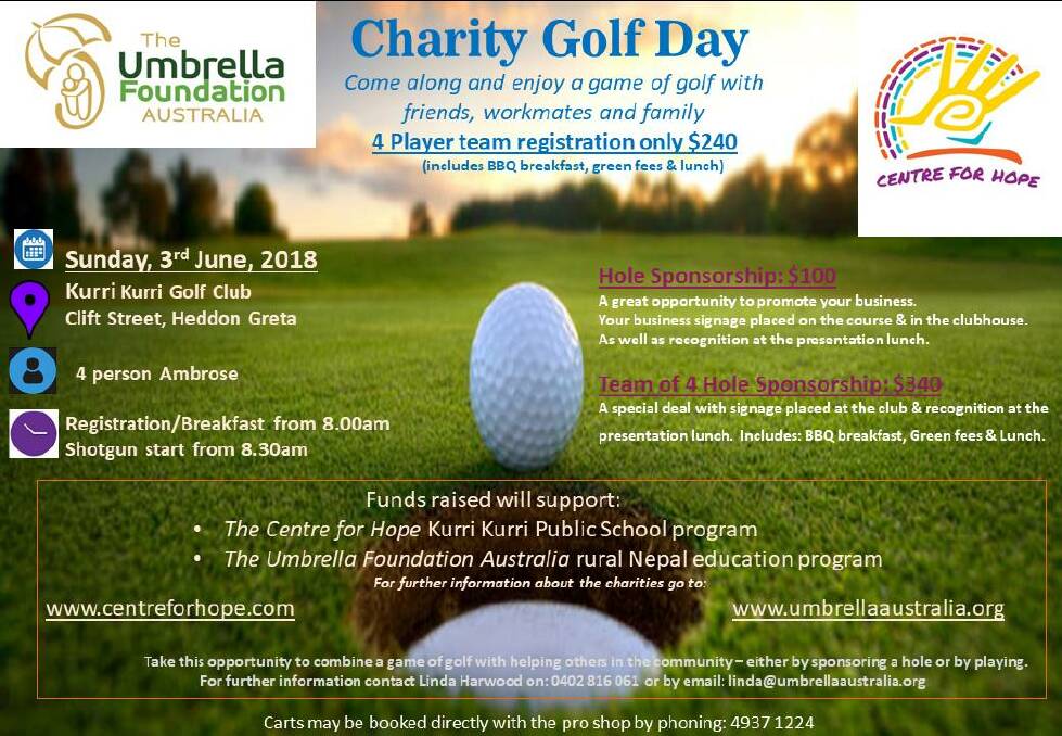 Kurri golf day supports two Hunter charities
