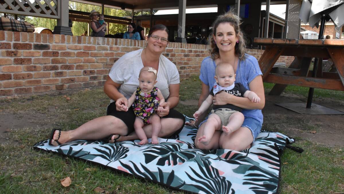 COMMUNITY: Mums and Bubs Pokolbin ambassadors Rachel Threadgate with baby Sienna and Amy Butler with her bub Jax.