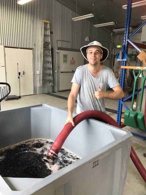 Kurri Kurri TAFE viticulture students enjoy a hands-on experience in the wine-making process.