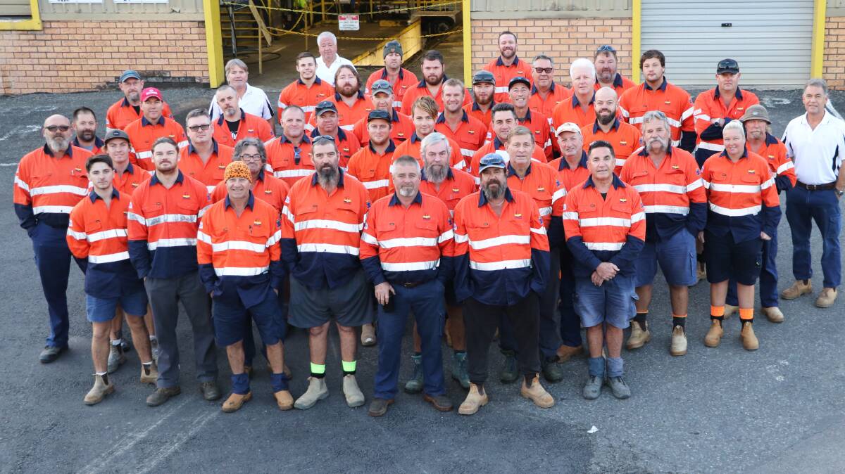 AWARENESS: Cessnock City Council outdoor crews in hi-vis shirts featuring the Black Dog Institute’s logo over the next few months. 