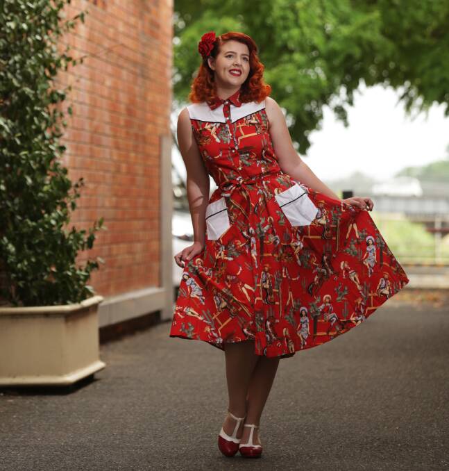 RETRO: Jaslyn Walters (pictured in the lead-up to Miss Maitland Showgirl) says the Kurri Kurri Nostalgia Festival is one of her favourite events. Picture: Simone De Peak