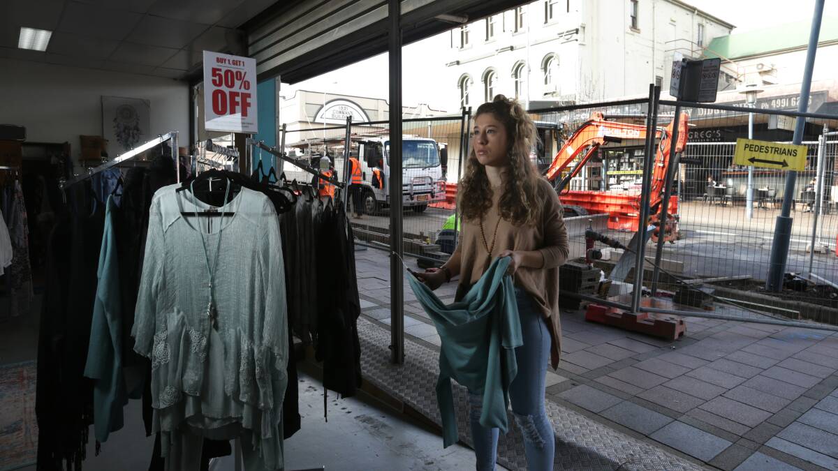 IMPACT: Bohemi Boutique owner Jessica Schembri is fearful about the future of her business due to ongoing works outside her shop. Picture: Simone De Peak