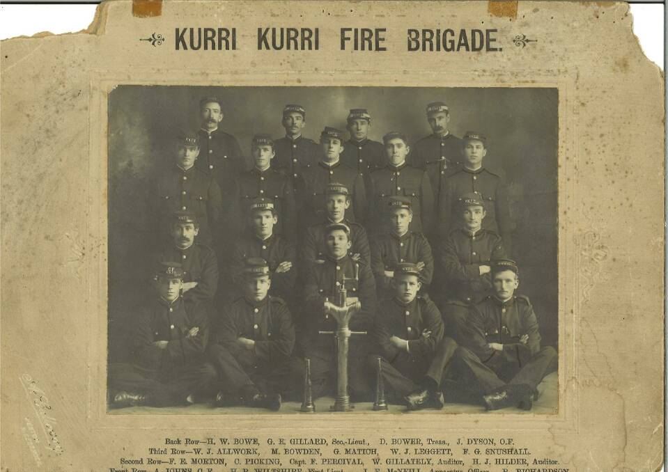 PROTECTING THE COMMUNITY: Kurri Kurri Fire Brigade circa 1914. The volunteer brigade formed during a heatwave in 1905. Picture: Cessnock City Library