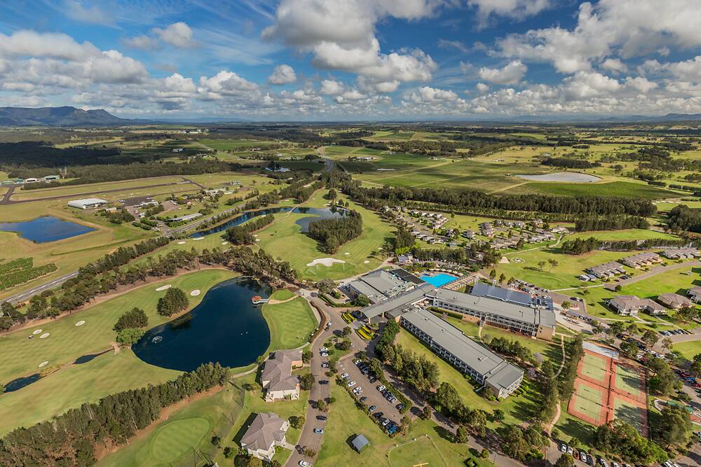 From above and on ground level, the Hunter Valley is one of Australia's most beautiful places. The Crowne Plaza Hunter Valley, Resort and Golf Course as seen from above.