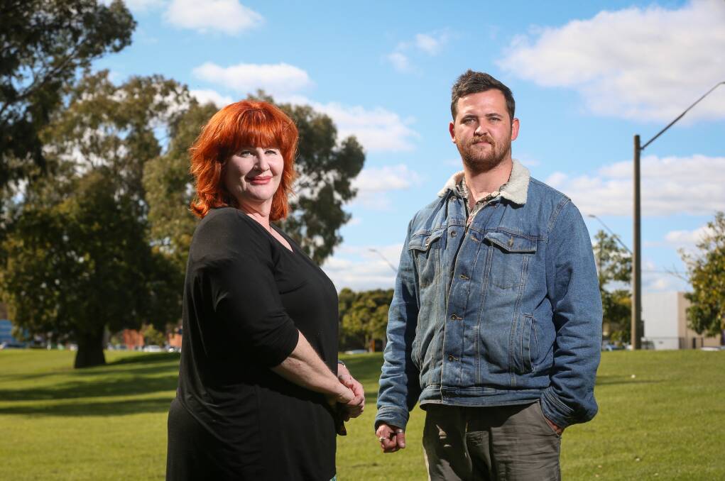 NO ONE SHOULD BE LEFT BEHIND: Albury's Kate Young and Mason Edstrom are on a mission to help house the homeless ... and they won't stop until more desperately needed crisis accommodation can be found. Pictures: JAMES WILTSHIRE