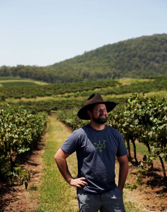 PLEASED: Usher Tinkler is happy with the fruit he has from the 2020 vintage.