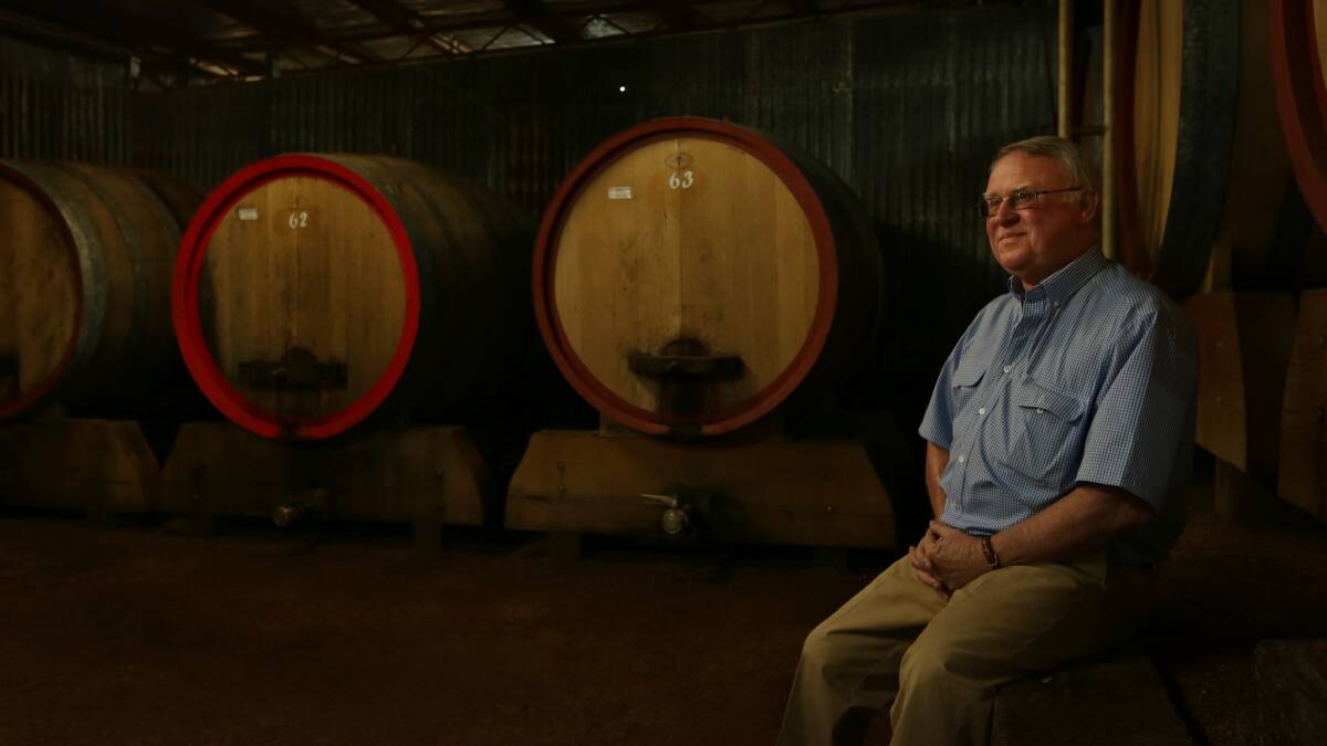 TAKING A HIT: Bruce Tyrrell has announced Tyrrell's Wines will produce about 20 per cent of their usual crop this year. 