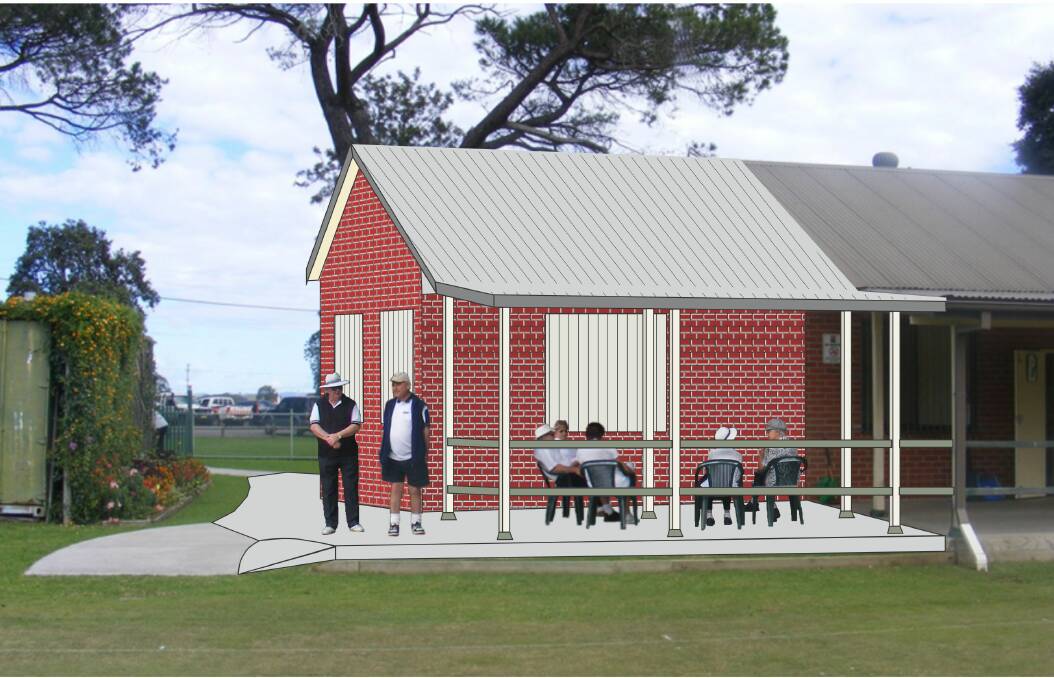 The planned extension and extended veranda area at Maitland Croquet Club. 