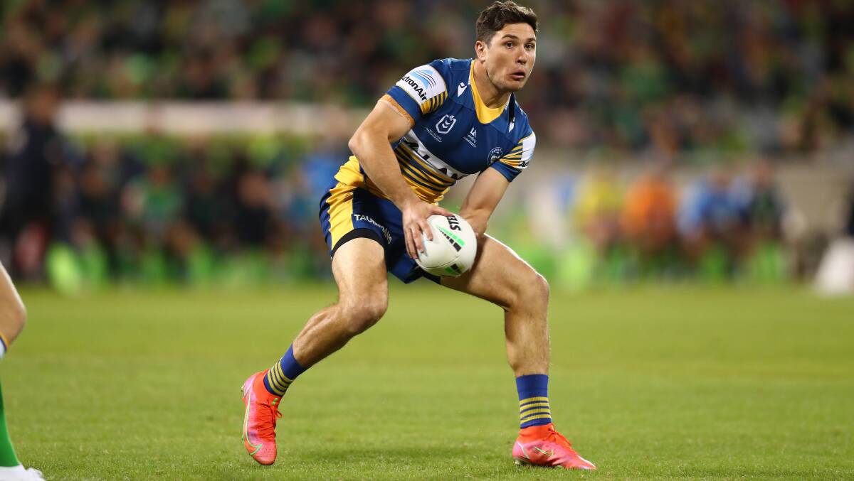 One of the most polarising figures in the NRL, there's no doubt Mitch Moses has the talent to steer a team to a title. With the confidence of an Origin start under his belt, will 2022 be the year he delivers for the Eels? Picture: Keegan Carroll