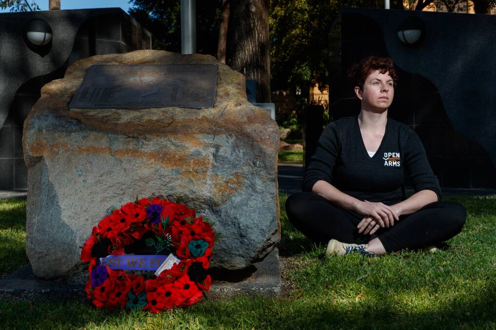Help is here: Kate O'Donoghue draws on her lived experience to support veterans and their families through counselling service, Open Arms. Picture: Max Mason-Hubers 