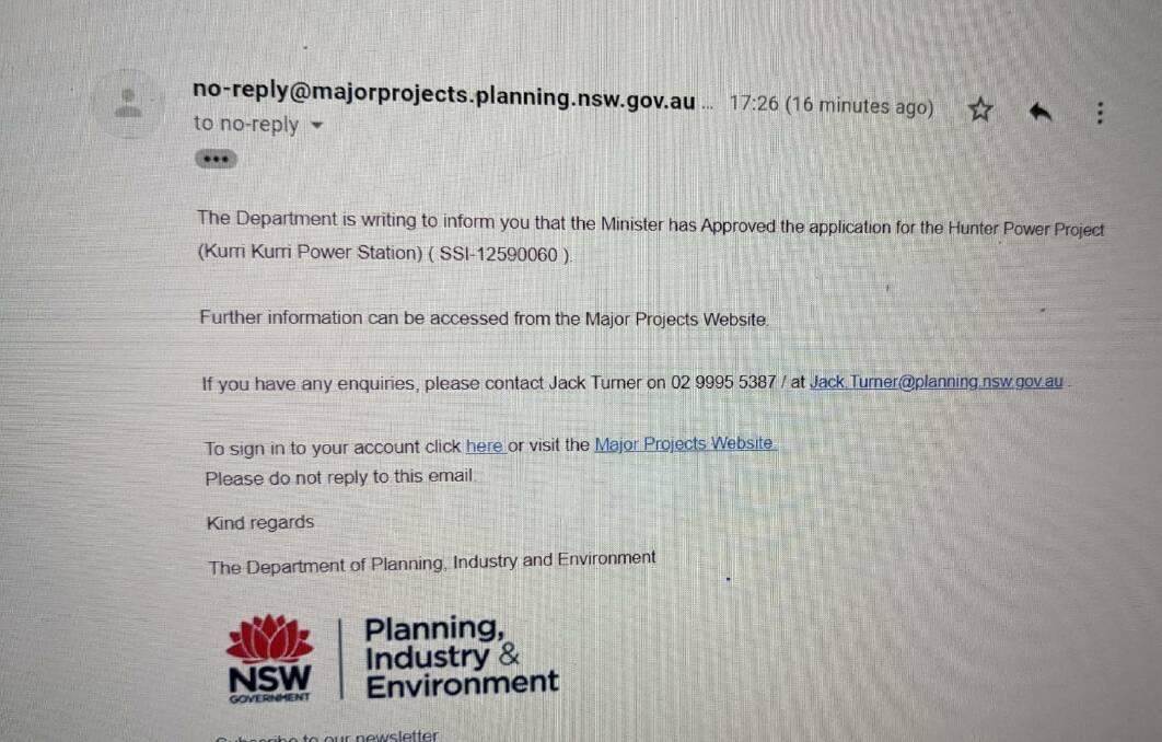 Update: Kurri gas plant 'formally' approved
