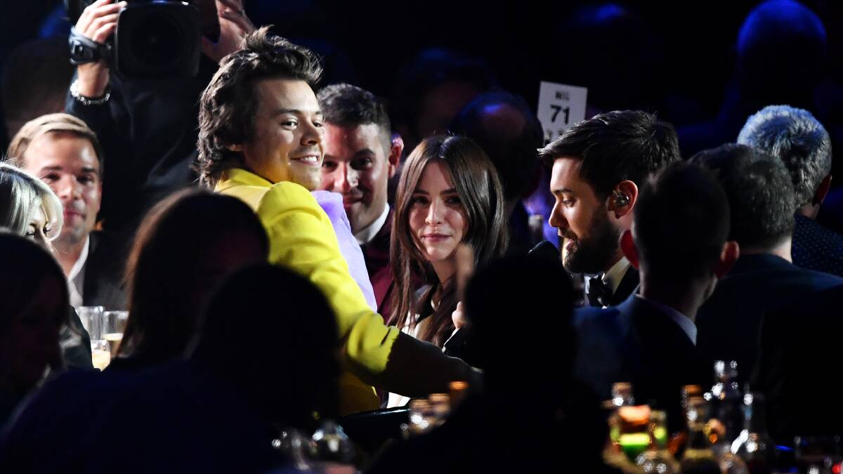 Harry Styles during The BRIT Awards 2020. Picture: Getty Images