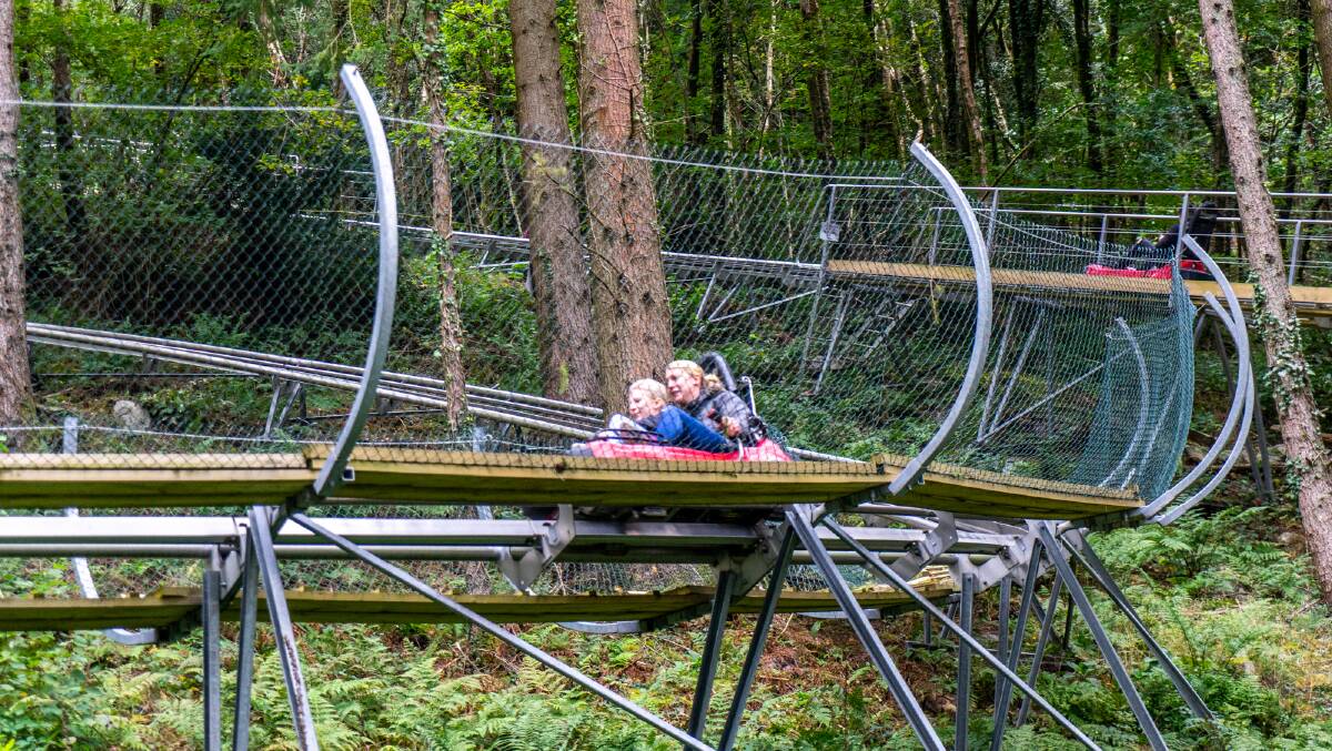 A toboggan track at one of the Zip World centres in Snowdonia. Picture: Michael Turtle