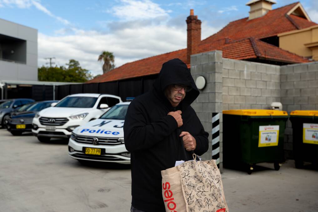 Brett Andrew Button leaves Cessnock court after he was granted bail the day after the horror bus crash in June 2023. Picture by Jonathan Carroll