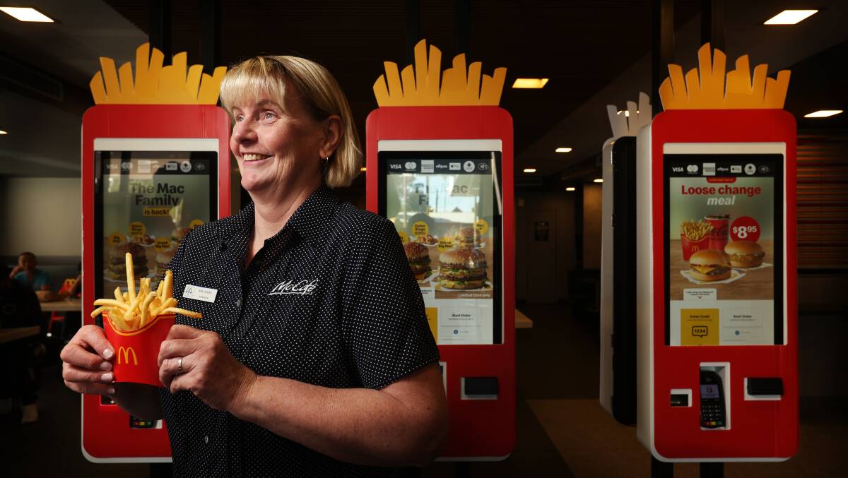 Ann Bower has worked at McDonalds for more than 40 years, 16 of which have been spent on the late shift at King Street. Picture by Simone De Peak 