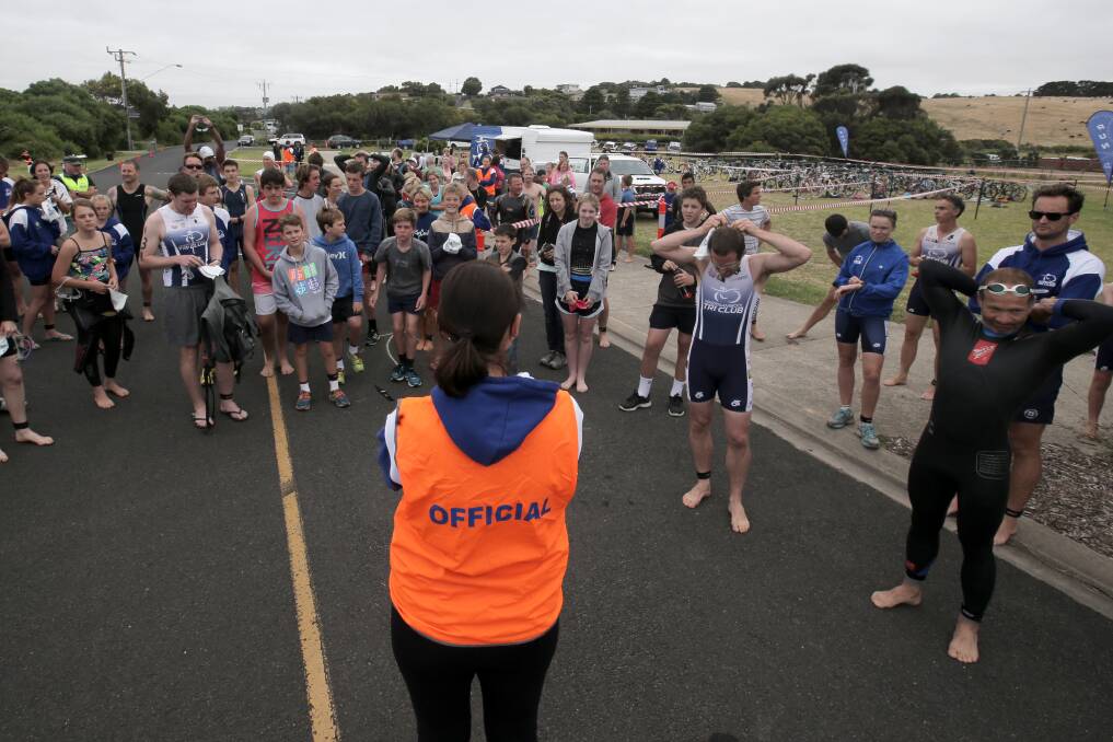 PRE-RACE ADVICE: Claire Farrer organised countless Warrnambool Tri Club events during her time on the committee. 