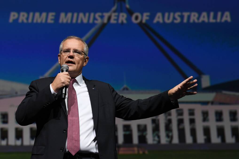 No vision: Prime Minister Scott Morrison's marketing strategy, rather than policy agenda, has failed to directly address the key issues facing consumers and business, according to John Hewson. Photo: Dean Lewins