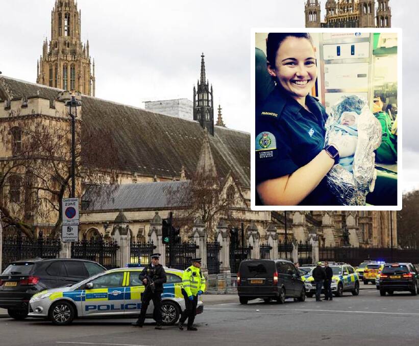 TERROR:  Hunter MP Joel Fitzgibbon's daughter, Caitlin (inset), knocked off her shift as a paramedic in London just an hour before the attack.