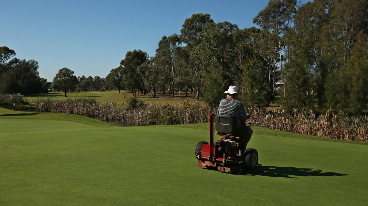 GREEN: A worker prepares the course when it was still operational in 2018. Picture: Simone De Peak