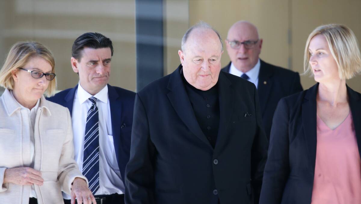 Convicted: Archbishop Philip Wilson after his conviction for concealing the child sex crimes of priest Jim Fletcher.